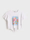 Crew Neck Printed Girl's T-Shirt